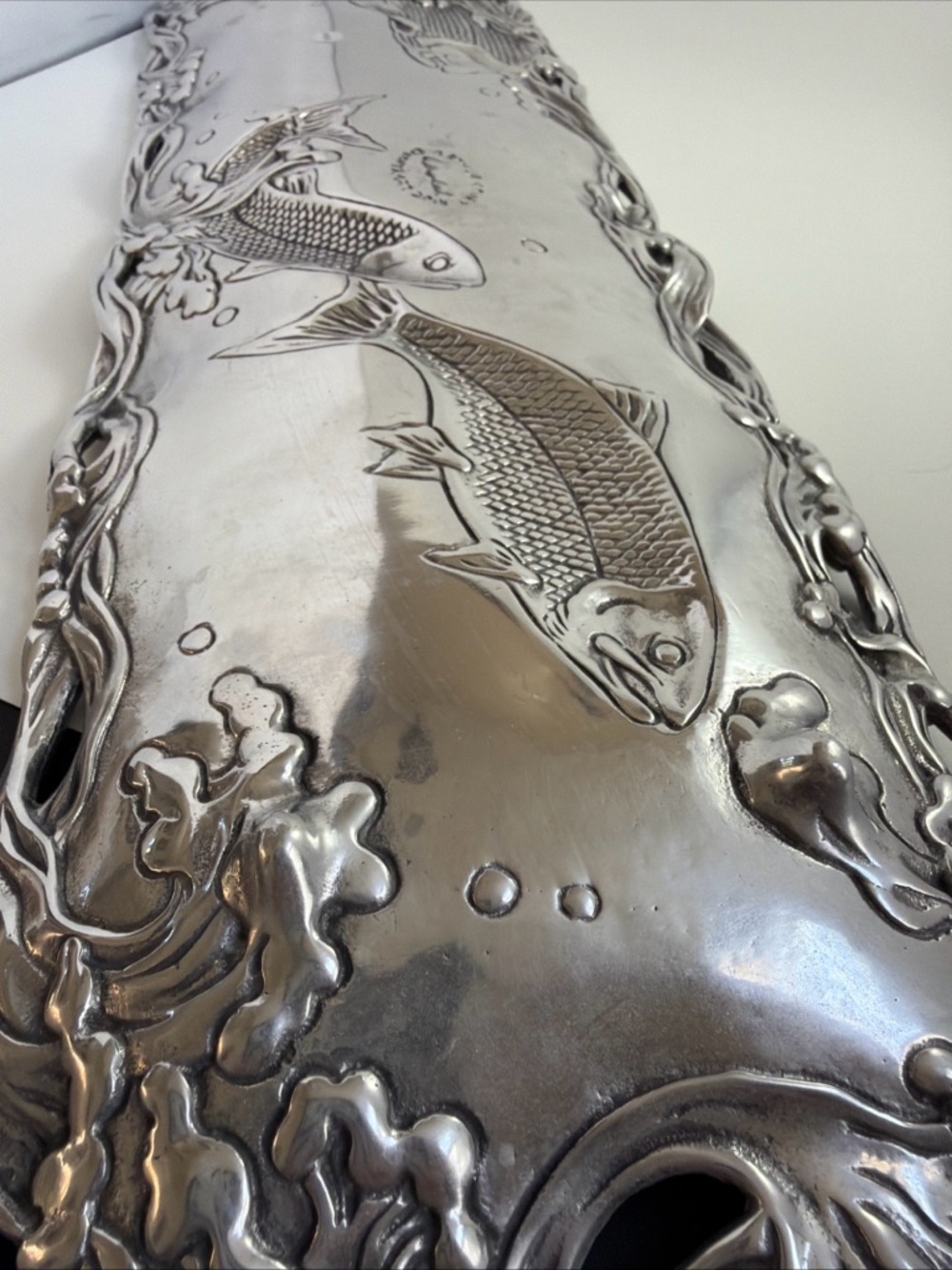 Vintage 2001 Arthur Court Jumping Fish Cast Aluminum Tray Rare - Picture 16 of 16